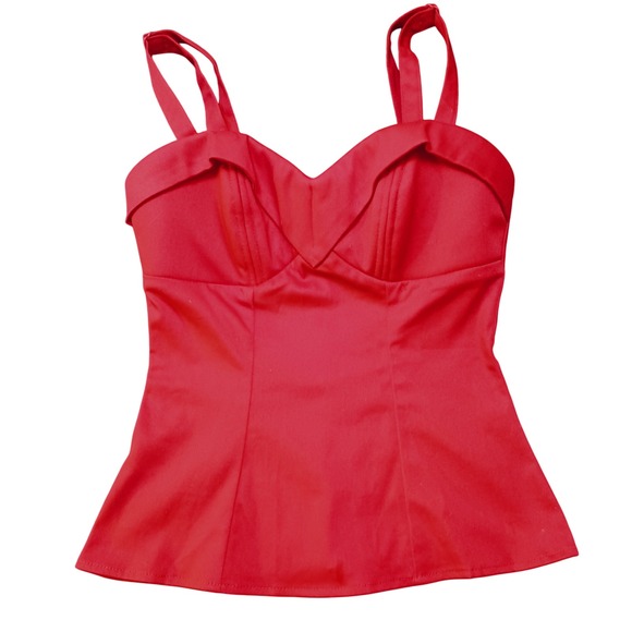 Jawbreaker Top in Red Vixen by Micheline Pit Corset Pinup Rockabilly NWT SKUW679 - Picture 1 of 9